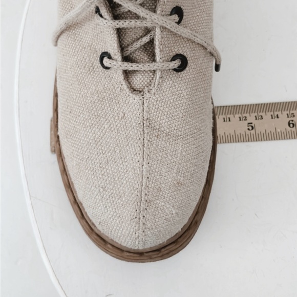 Ecolution 100% Hemp Boot Combat Boot Vegan Canvas Neutral Chunky Organic Natural - Picture 15 of 16